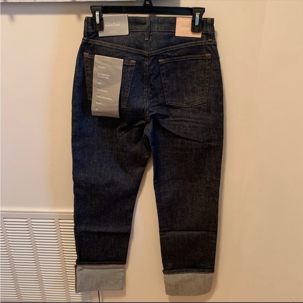 NWT Everlane The High-Rise straight cuffed Jeans size‎ 26